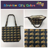 Medium Tote Bag with Zip- Farmers Fighting Spirit - Tractors Medium Tote Bag with Zip- Farmers Fighting Spirit - Tractors